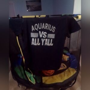 SHEIN Black Aquarius Graphic Tee